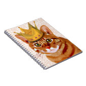 Ginger Cat mit Crown Portrait Notizblock (Rechte Seite)