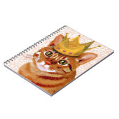 Ginger Cat mit Crown Portrait Notizblock (Linke Seite)