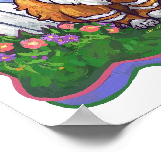 Ginger Cat My Room Poster (Ecke)