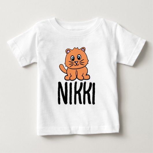 GINGER CAT NAME GIRLS TODDLER T - SHIRT (Vorderseite)
