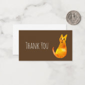 Ginger Cat niedliche Aquarellbilderkunst Mitteilungskarte (Vorderseite/Rückseite Beispiel)