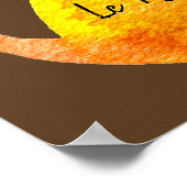 Ginger Cat niedliche Aquarellbilderkunst Poster (Ecke)