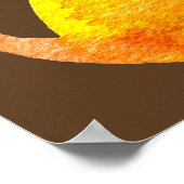 Ginger Cat niedliche Aquarellbilderkunst Poster (Ecke)