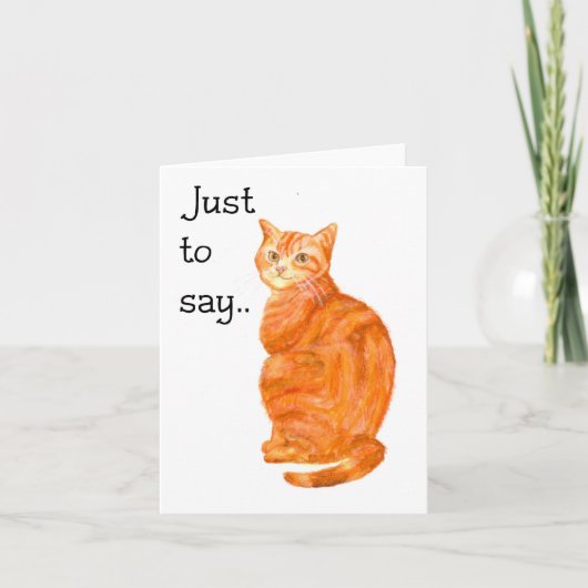 Ginger Cat Notecard Karte (Vorderseite)