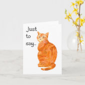 Ginger Cat Notecard Karte (Gelbe Blume)