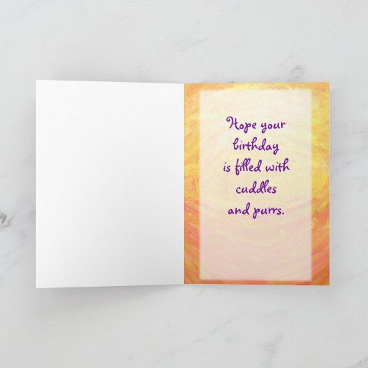 Ginger Cat Party Center Karte (Innenseite)