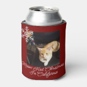 Ginger Cat Photo Text Customize Dosenkühler (Kanne Vorderseite)