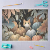 Ginger Cat Pumpkin Patch Decoupage Seidenpapier (Basteln)