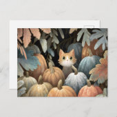 Ginger Cat Pumpkin Patch Postkarte (Vorne/Hinten)