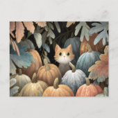 Ginger Cat Pumpkin Patch Postkarte (Vorderseite)