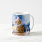 Ginger Cat Relaxing Classic Tasse (VorderseiteRechts)