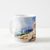 Ginger Cat Relaxing Classic Tasse (Vorderseite Links)
