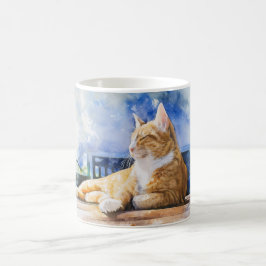 Ginger Cat Relaxing Classic Tasse