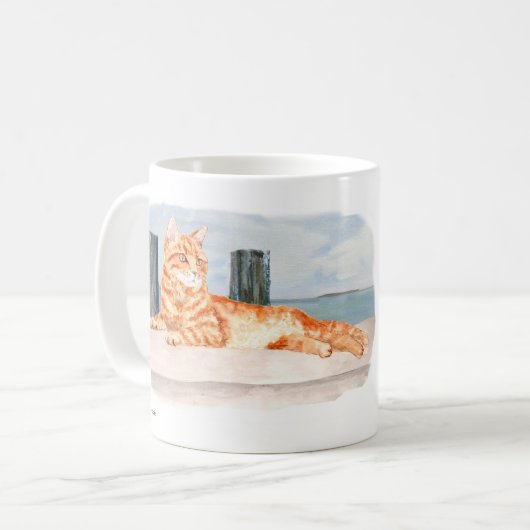 Ginger Cat Seaside Tasse, 325 ml Kaffeetasse (Vorderseite Links)