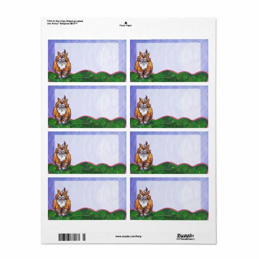 Ginger Cat Shipping Labels (Vorne)
