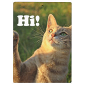 Ginger Cat Sprichwort Hi! Klemmbrett (Rückseite)