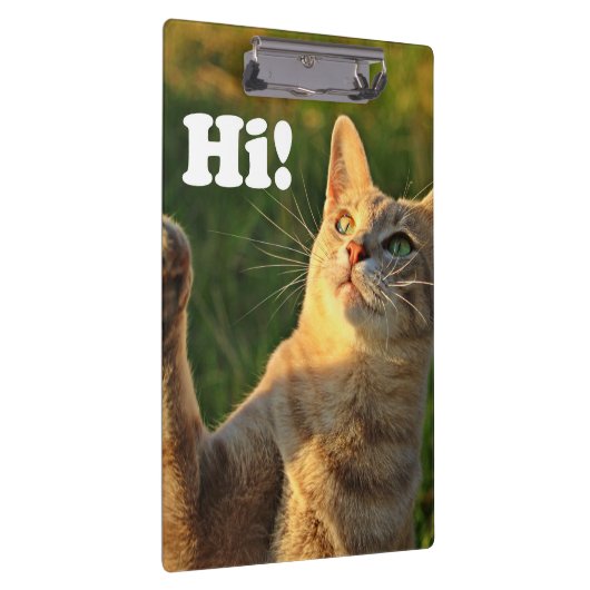 Ginger Cat Sprichwort Hi! Klemmbrett (Rechts)