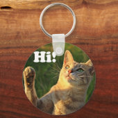 Ginger Cat Sprichwort Hi! Schlüsselanhänger (Vorderseite)