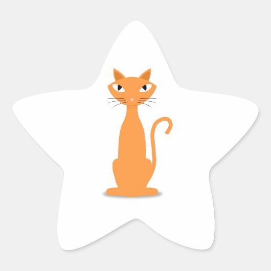 Ginger Cat Stern-Aufkleber (Vorderseite)