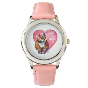 Ginger Cat Valentine's Day Armbanduhr