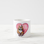 Ginger Cat Valentine's Day Espressotasse (Vorderseite)