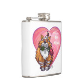 Ginger Cat Valentine's Day Flachmann (Rechts)