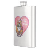 Ginger Cat Valentine's Day Flachmann (Links)