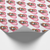 Ginger Cat Valentine's Day Geschenkpapier (Ecke)