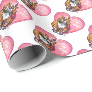 Ginger Cat Valentine's Day Geschenkpapier