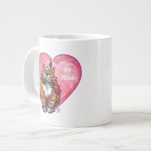 Ginger Cat Valentine's Day Jumbo-Tasse