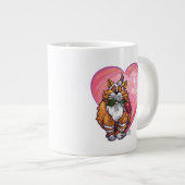 Ginger Cat Valentine's Day Jumbo-Tasse (Vorderseite Rechts)