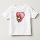 Ginger Cat Valentine's Day Kleinkind T-shirt (Vorderseite)