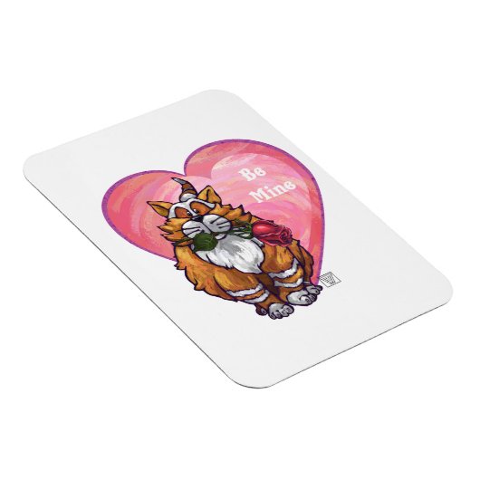 Ginger Cat Valentine's Day Magnet (Rechte Seite)