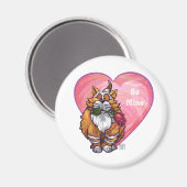 Ginger Cat Valentine's Day Magnet (Vorderseite/Rückseite)