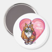 Ginger Cat Valentine's Day Magnet (Vorderseite/Rückseite)