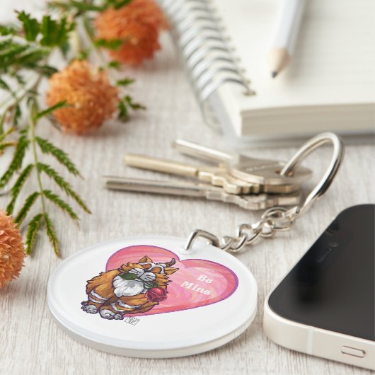 Ginger Cat Valentine's Day Schlüsselanhänger (Vorderseite rechts)