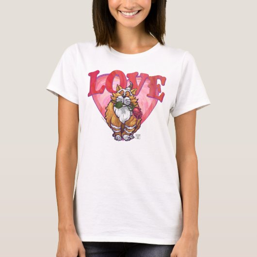 Ginger Cat Valentine's Day T-Shirt (Vorderseite)