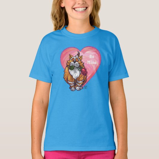Ginger Cat Valentine's Day T-Shirt (Vorderseite)
