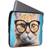 Ginger Cat Wearing Glasses Laptopschutzhülle (Vorne Rechts)