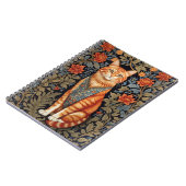 Ginger Cat William Morris Inspirierte floral Notizblock (Linke Seite)