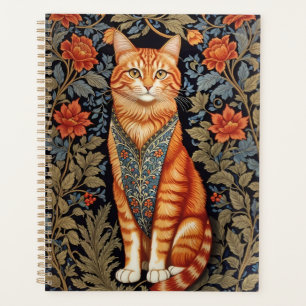 Ginger Cat William Morris Inspirierte floral Planer