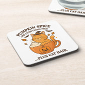 Ginger Cat Witch - Niedliches Halloween-Design mit Getränkeuntersetzer (Linke Seite)