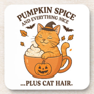 Ginger Cat Witch - Niedliches Halloween-Design mit Getränkeuntersetzer