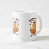 Ginger Cat Witch - Niedliches Halloween-Design mit Jumbo-Tasse (Vorderseite Rechts)