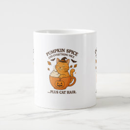 Ginger Cat Witch - Niedliches Halloween-Design mit Jumbo-Tasse