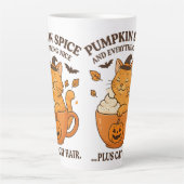 Ginger Cat Witch - Niedliches Halloween-Design mit Milchtasse (Vorderseite)