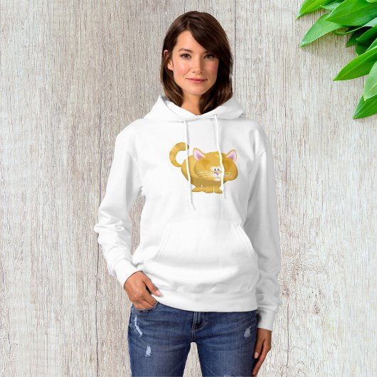Ginger Cat Womens Hoodie