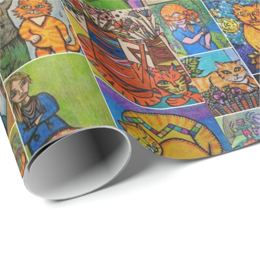 Ginger Cats Geschenkpapier (Rolleneckpunkt)