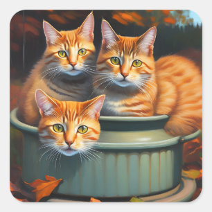 Ginger Cats Pot Pflanze, Aufkleber
