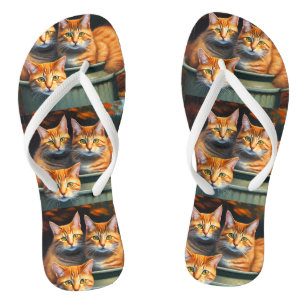 Ginger Cats Pot Pflanze, Flip Flops Badesandalen